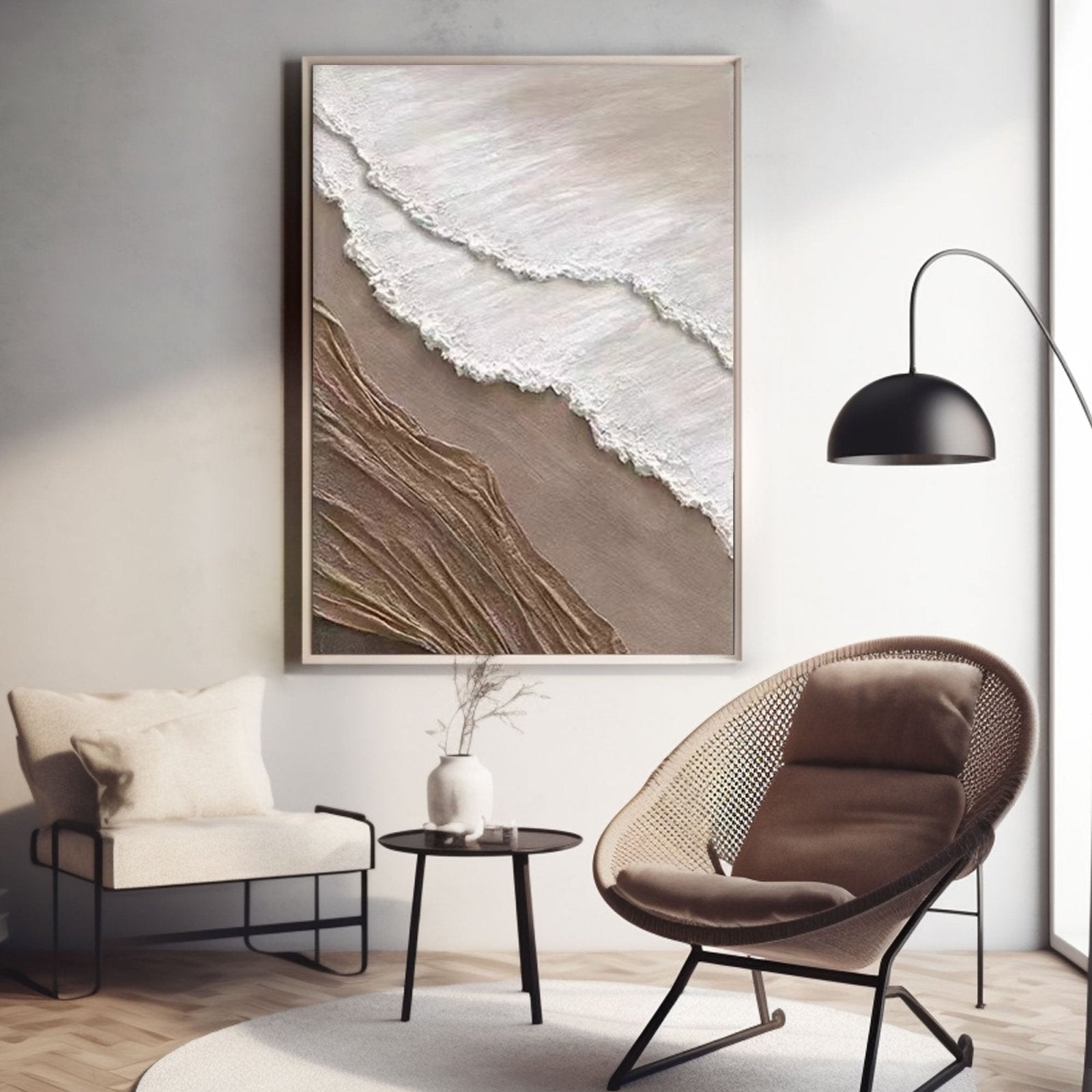 Plaster Painting "Seaside Embrace"