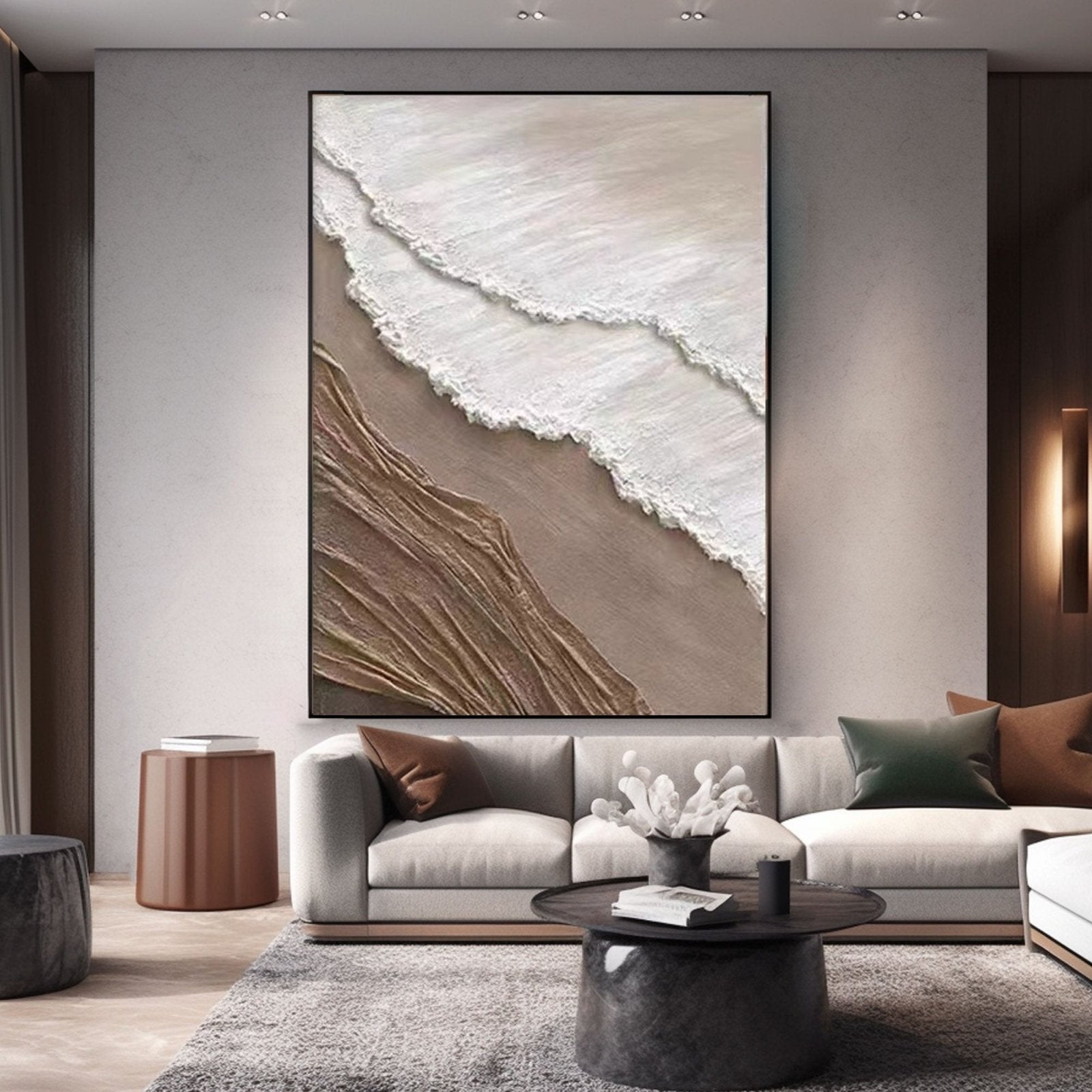 Plaster Painting "Seaside Embrace"