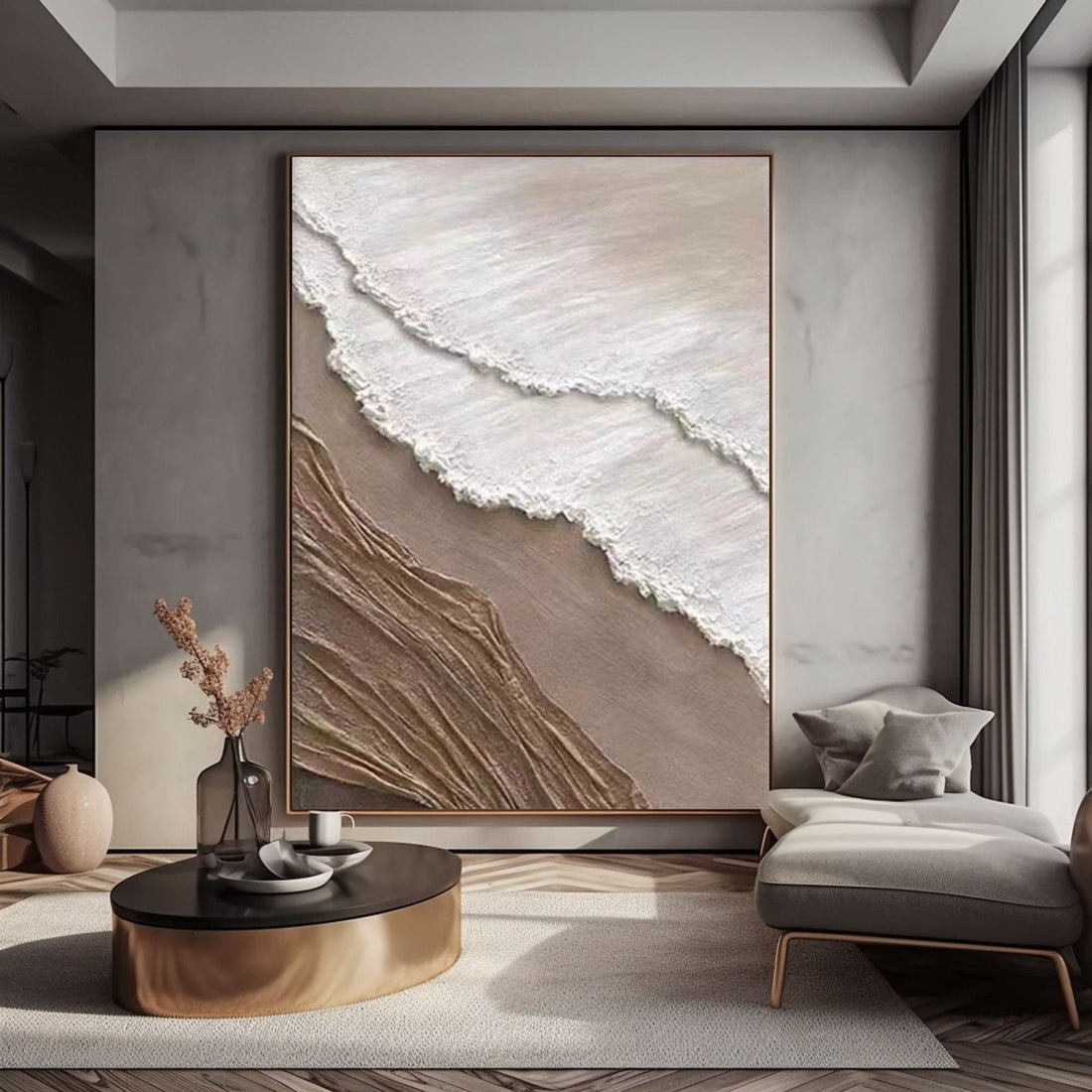 Plaster Painting "Seaside Embrace"