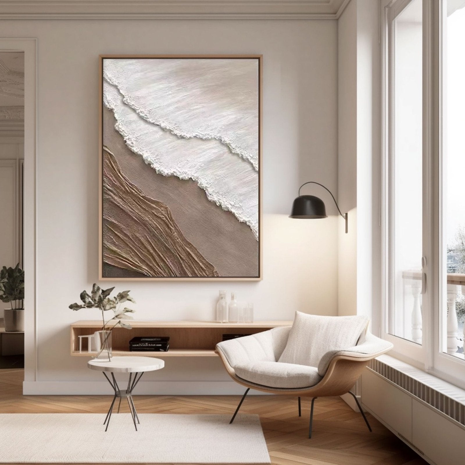 Plaster Painting "Seaside Embrace"