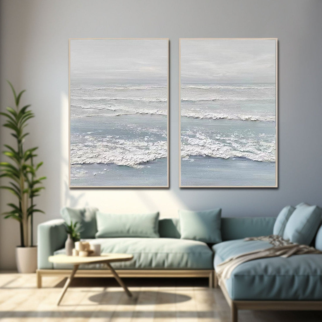Plaster Painting  "Serene Horizon"