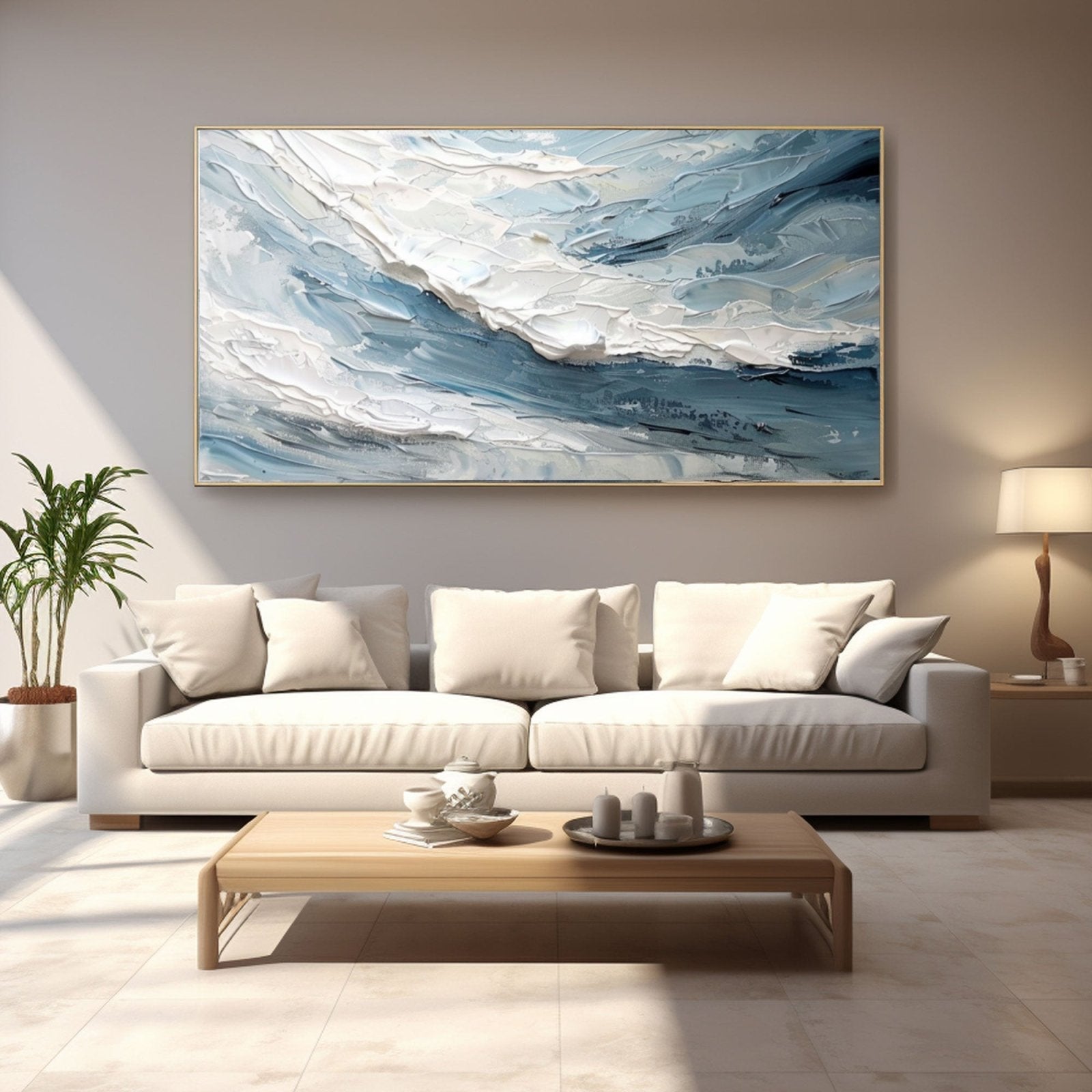 Plaster Painting "Serenity in Motion"