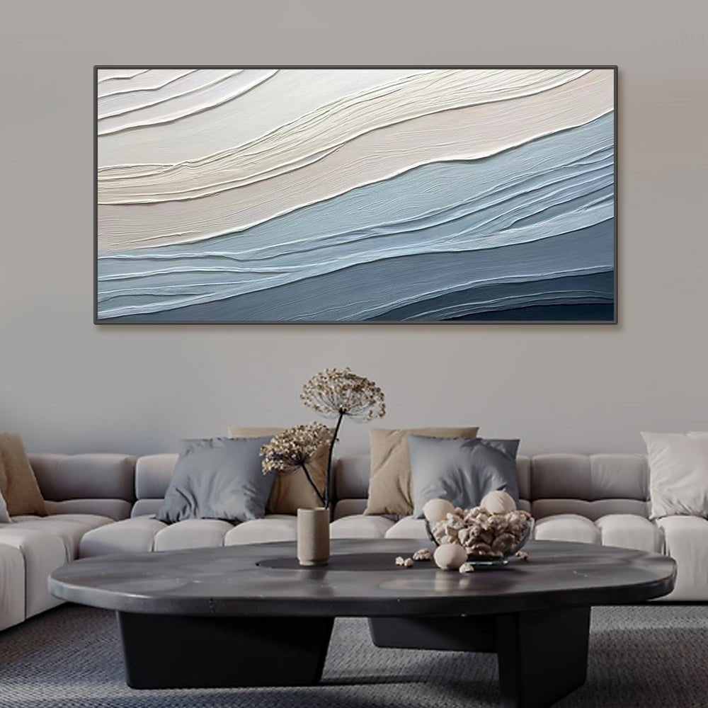 Abstrakt maleri "Serenity Waves"