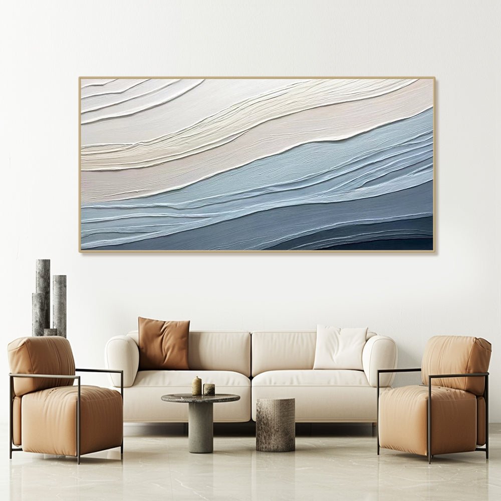 Abstrakt maleri "Serenity Waves"