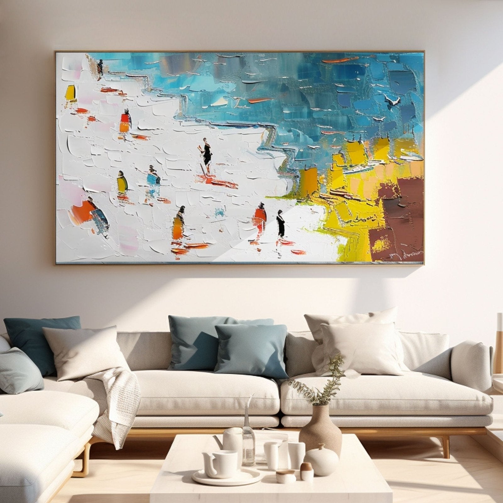 Plaster Painting "Stroll by the Sea"