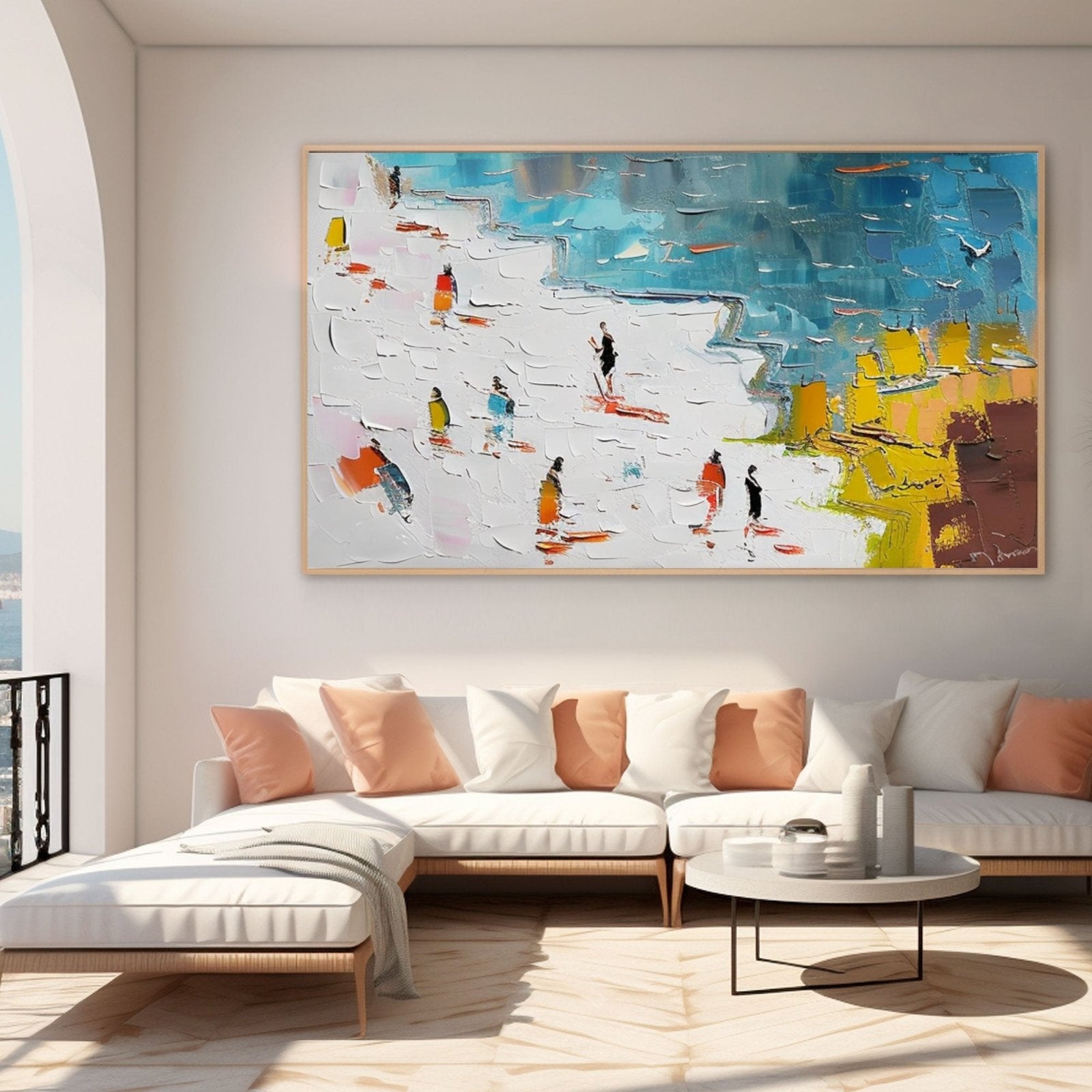 Plaster Painting "Stroll by the Sea"
