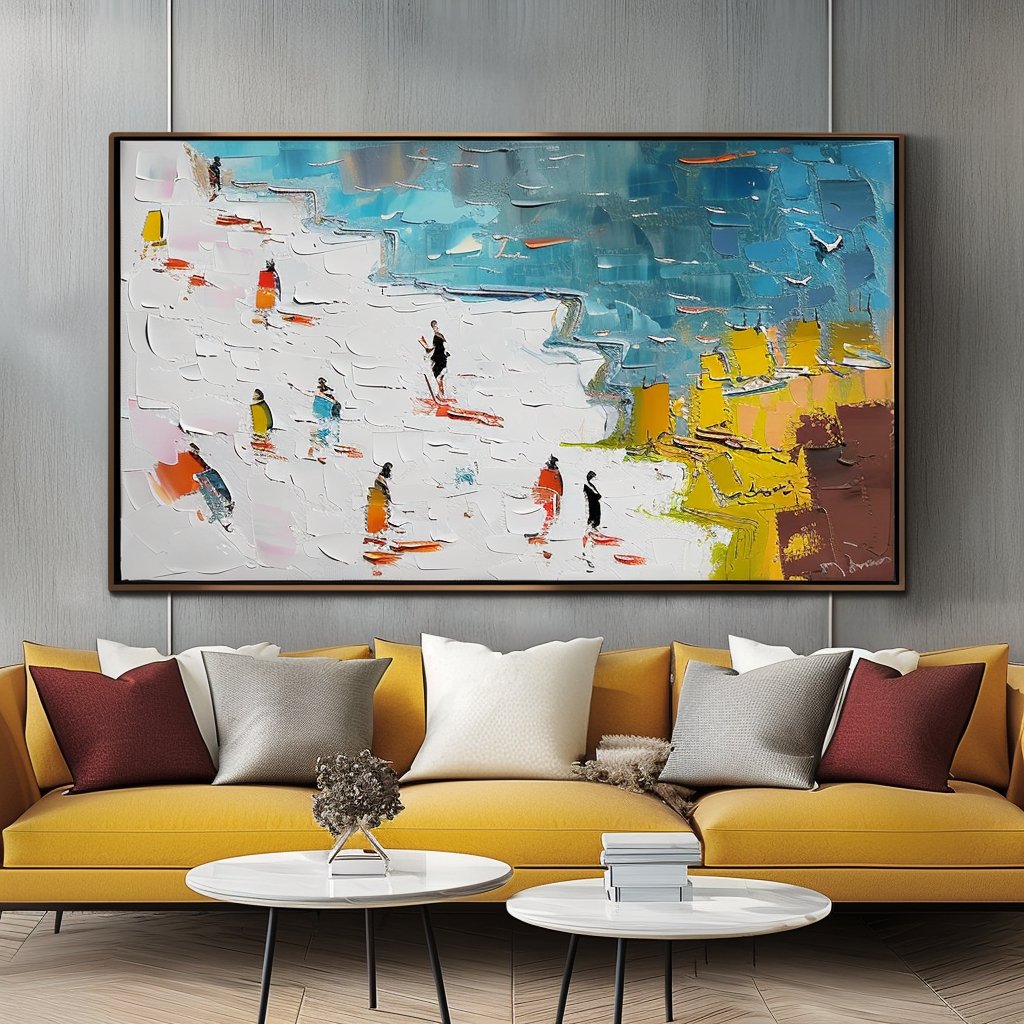 Plaster Painting "Stroll by the Sea"