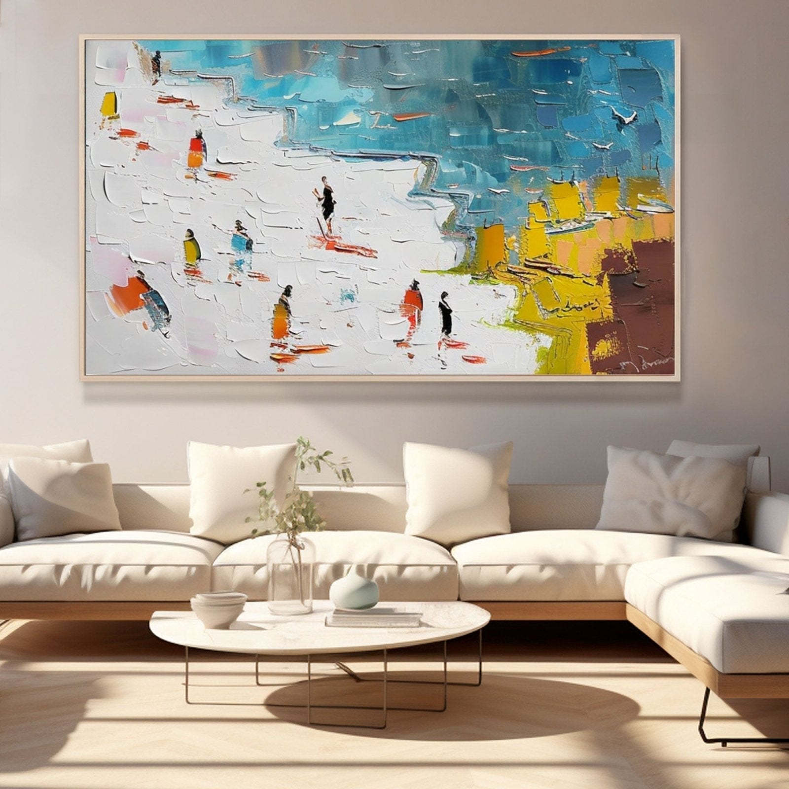 Plaster Painting "Stroll by the Sea"