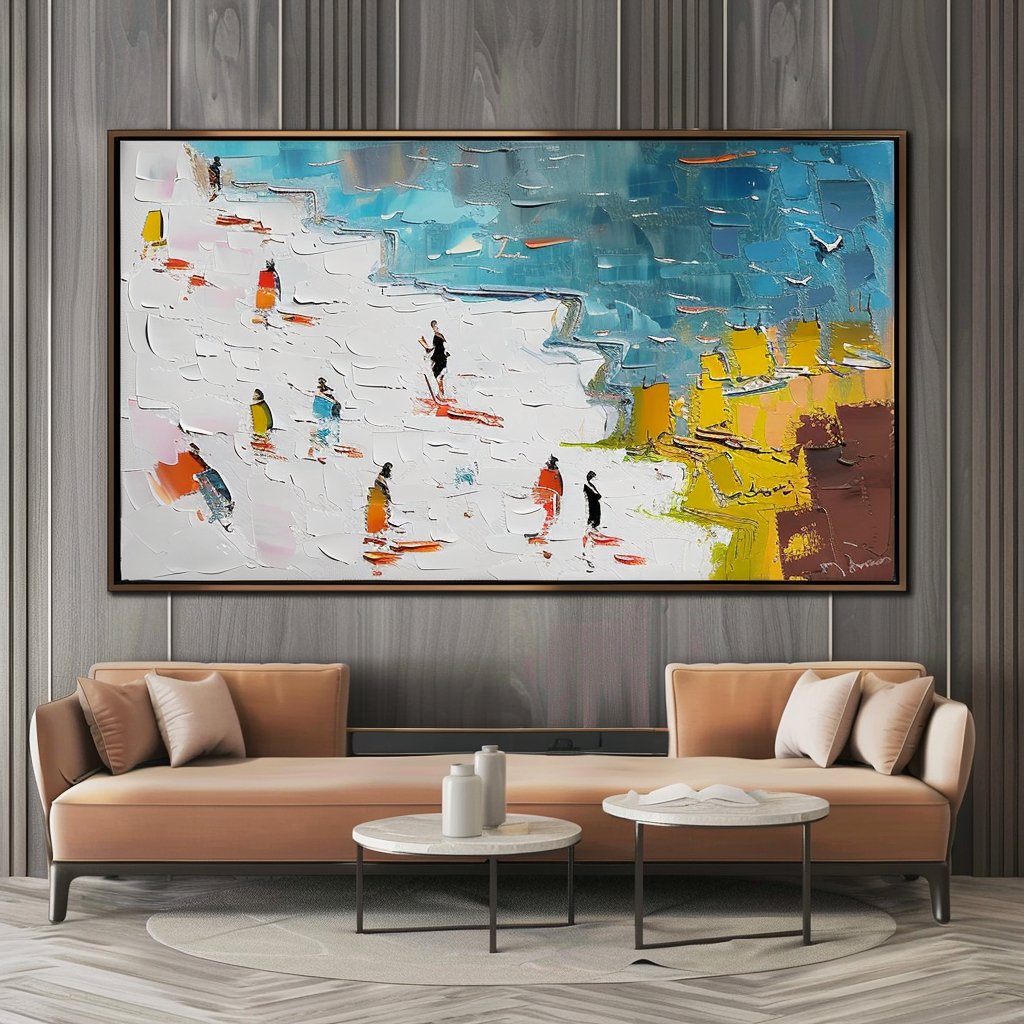 Plaster Painting "Stroll by the Sea"