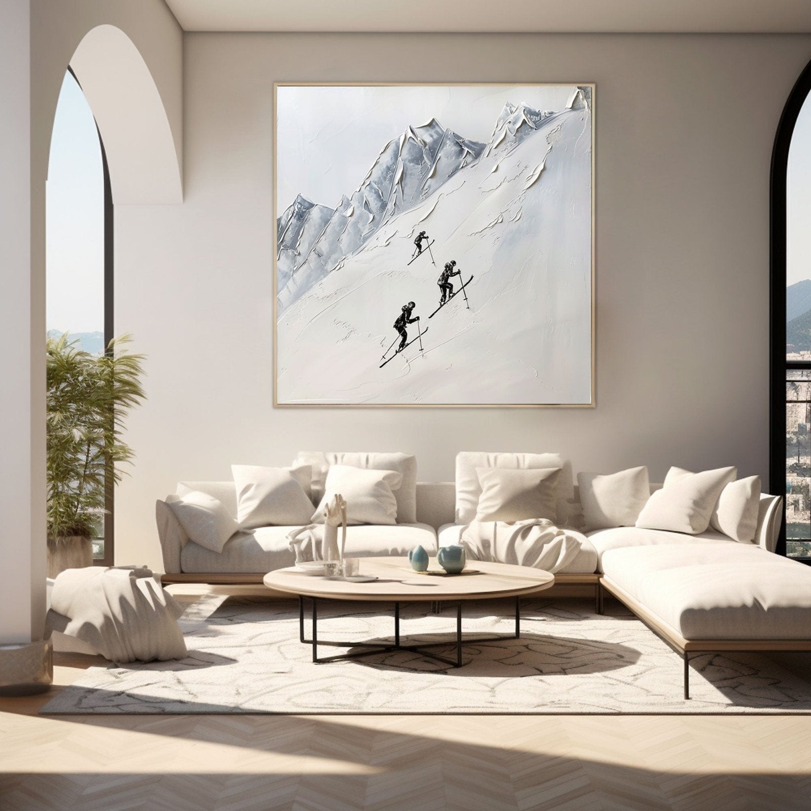 Plaster Painting "Together Towards the Summit"
