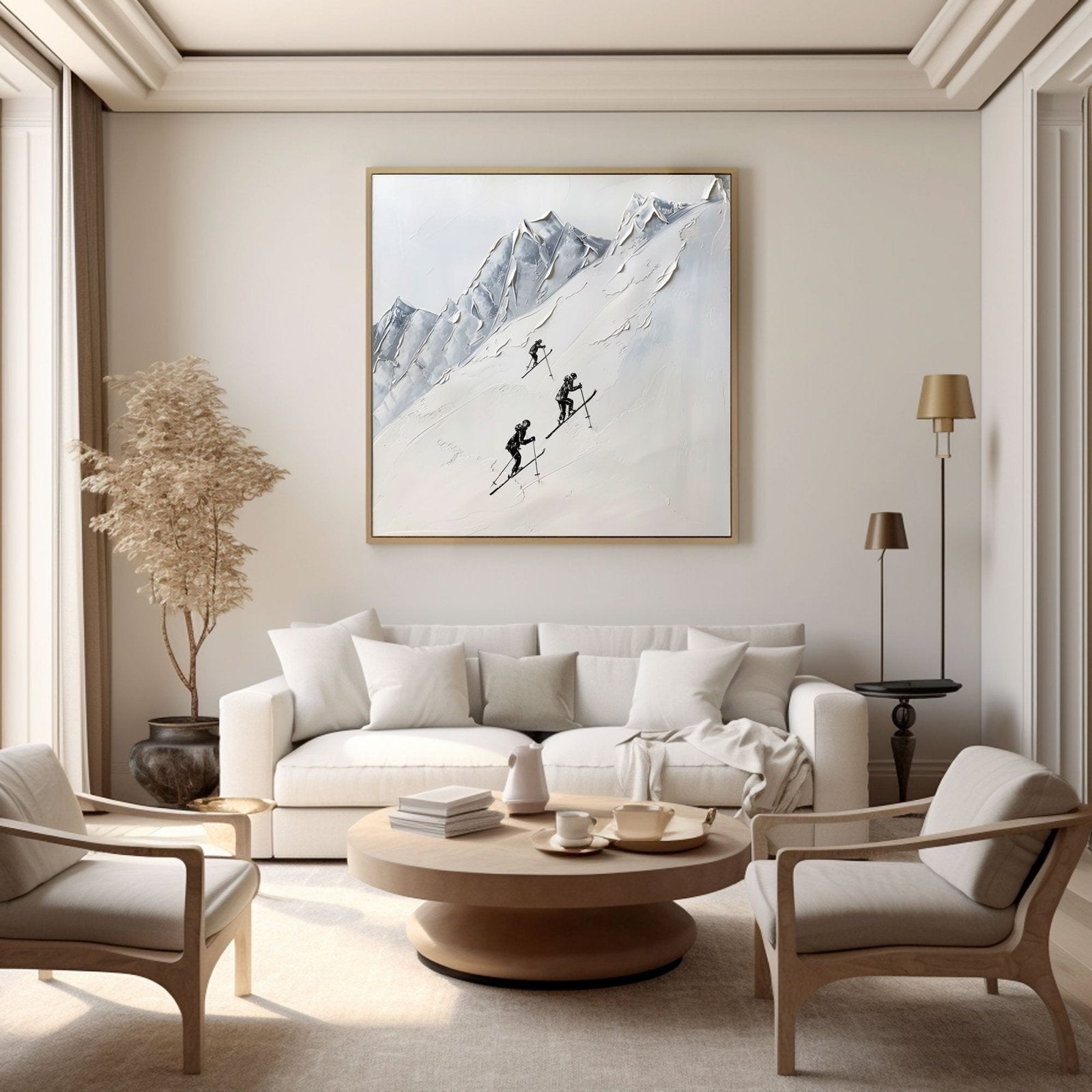 Plaster Painting "Together Towards the Summit"