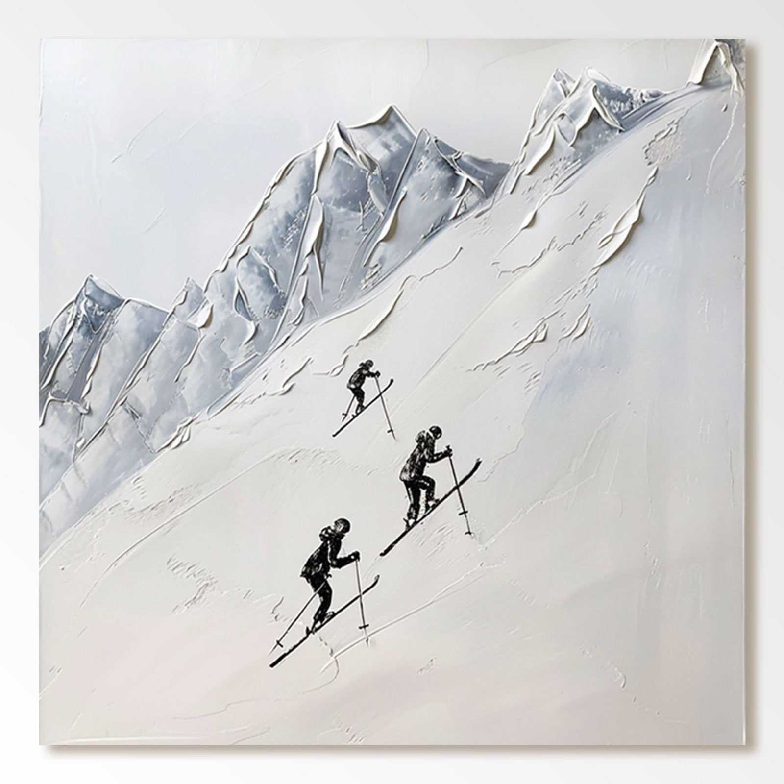 Plaster Painting "Together Towards the Summit"