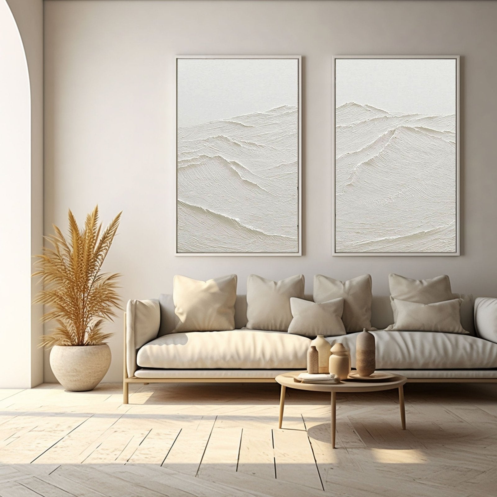 Plaster Painting "Whispering Peaks"