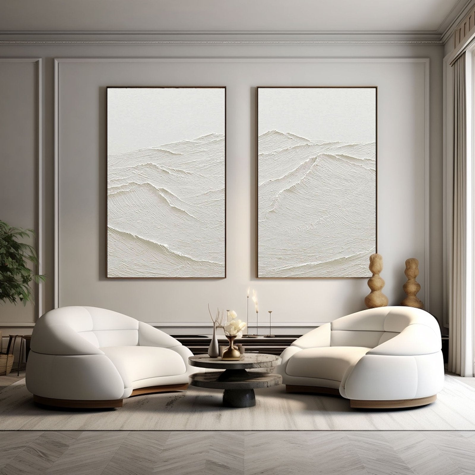 Plaster Painting "Whispering Peaks"
