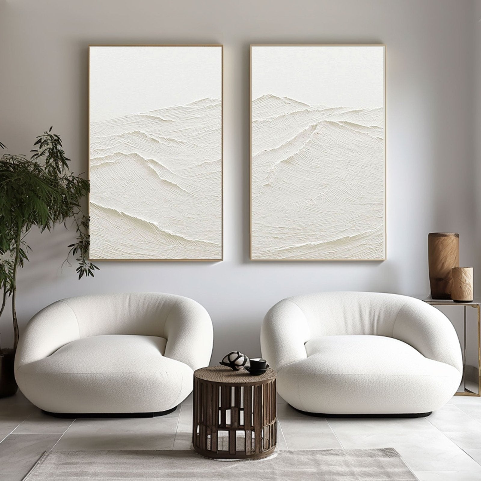 Plaster Painting "Whispering Peaks"