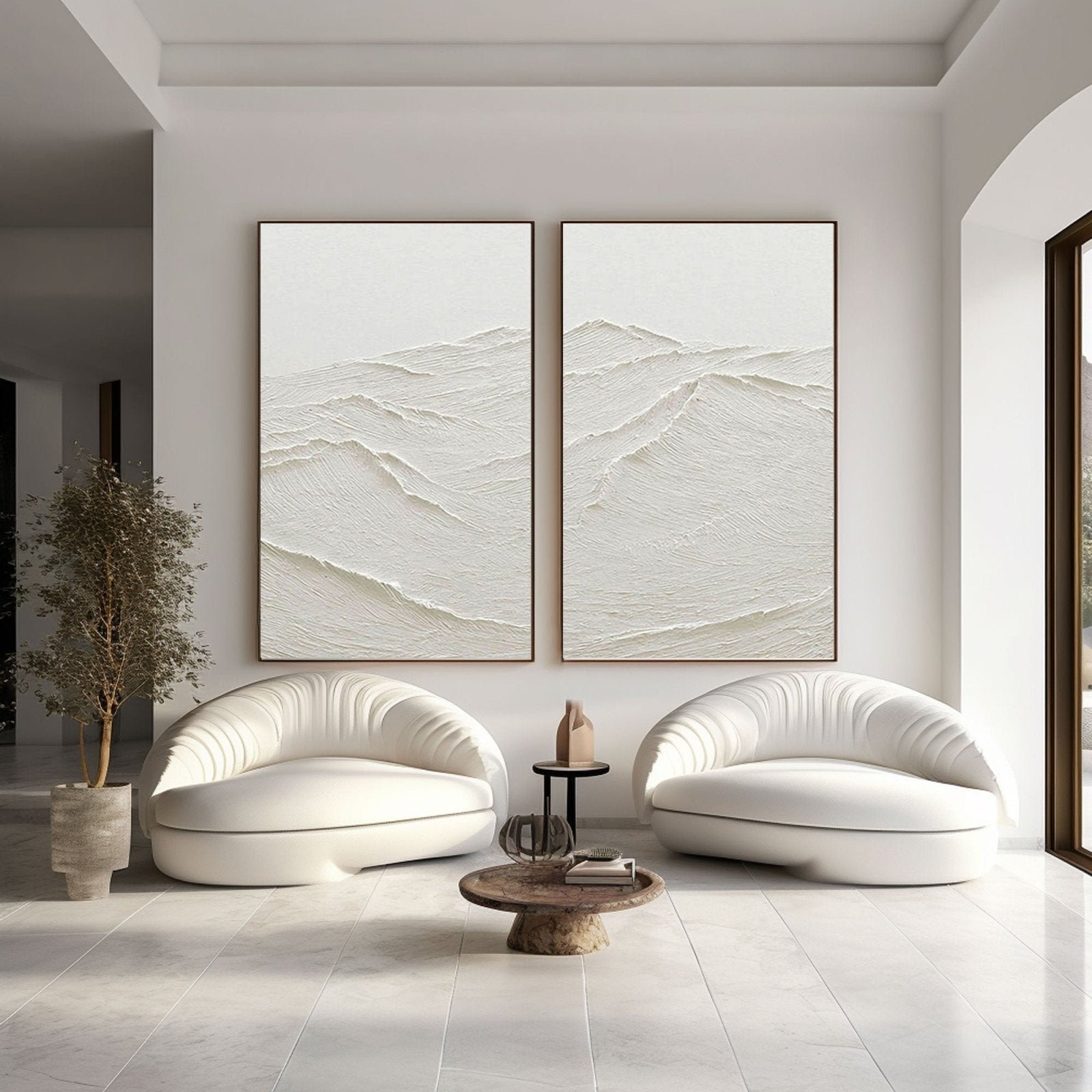 Plaster Painting "Whispering Peaks"