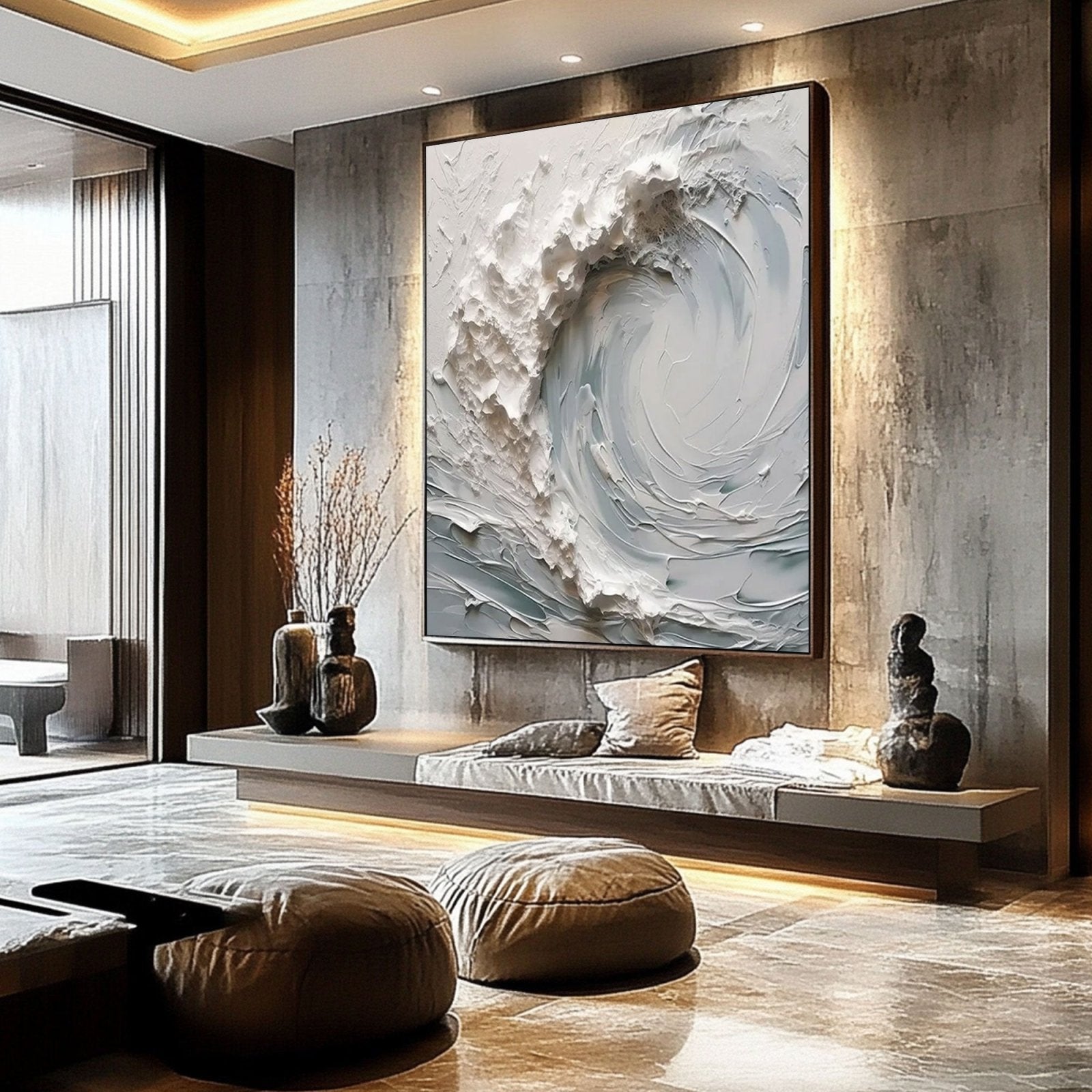 Plaster Painting "Whispers of Serenity"