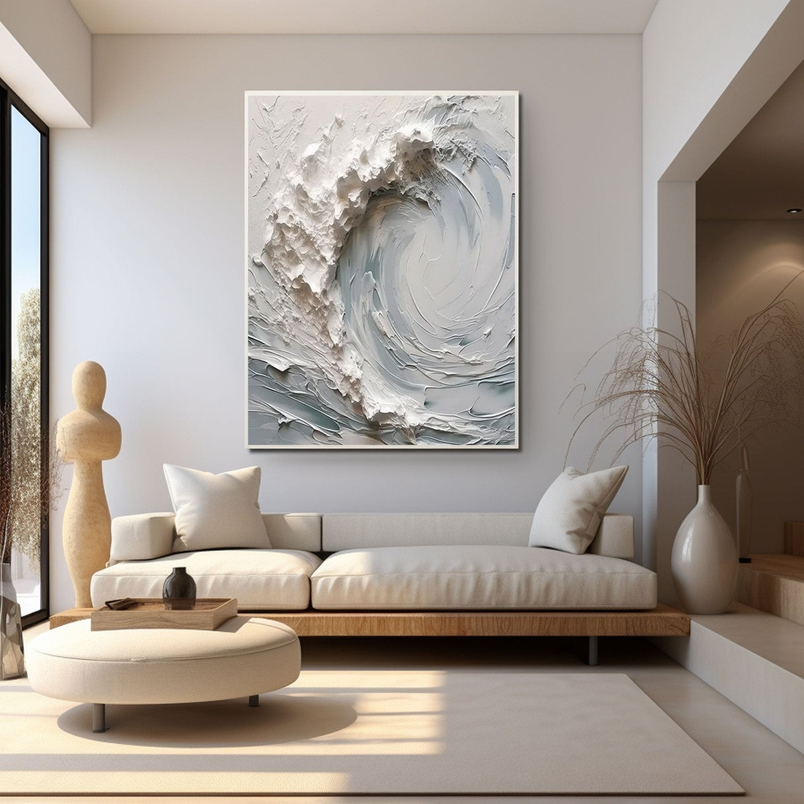 Plaster Painting "Whispers of Serenity"