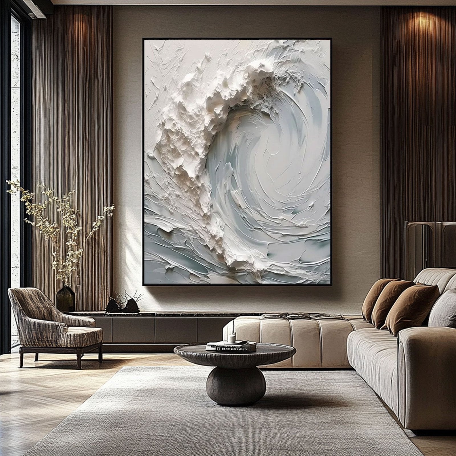 Plaster Painting "Whispers of Serenity"