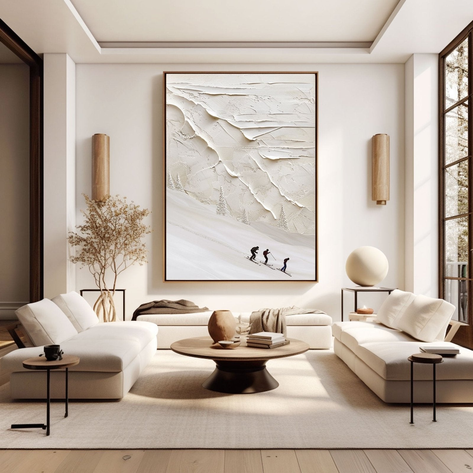 Plaster Painting "Winter's Embrace"