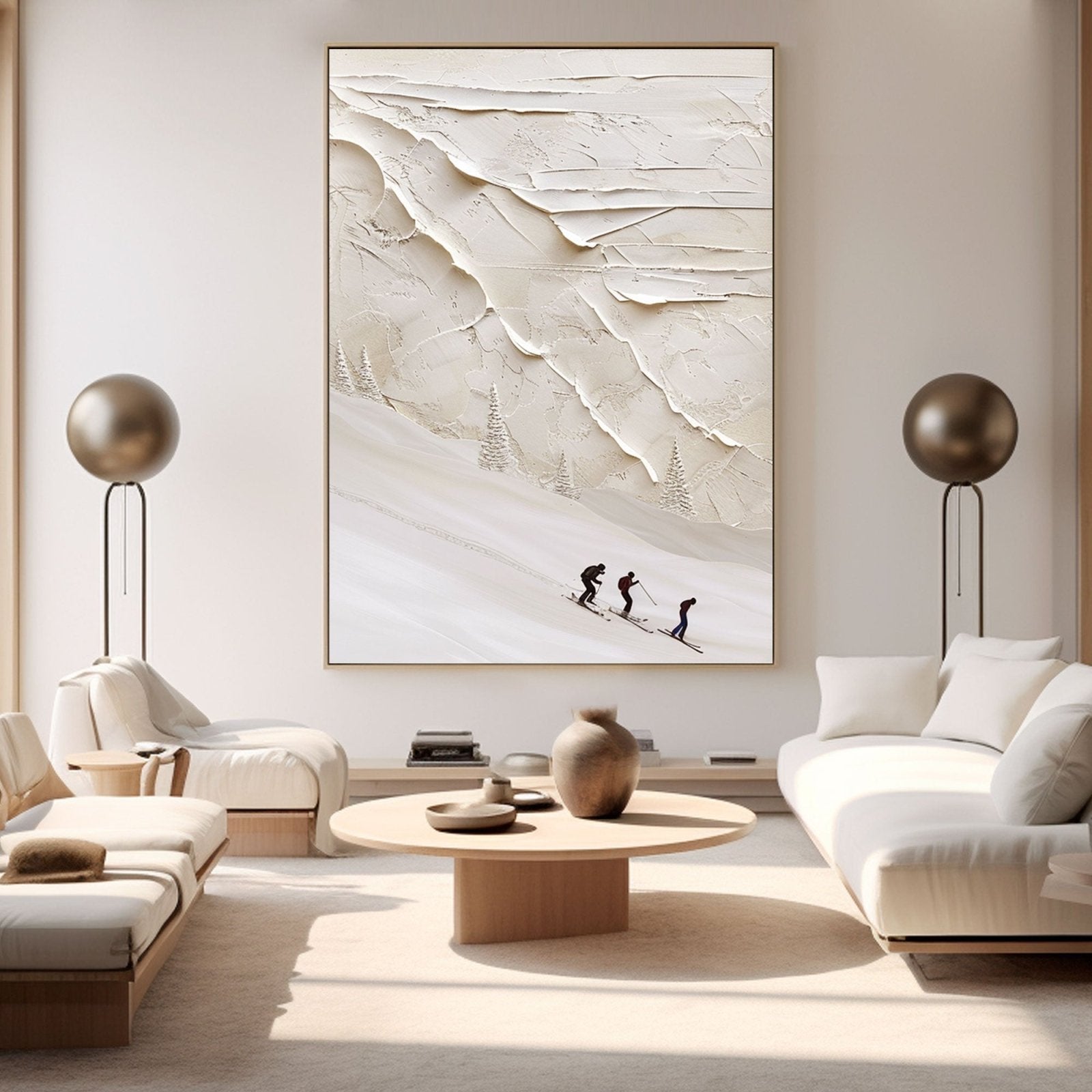 Plaster Painting "Winter's Embrace"