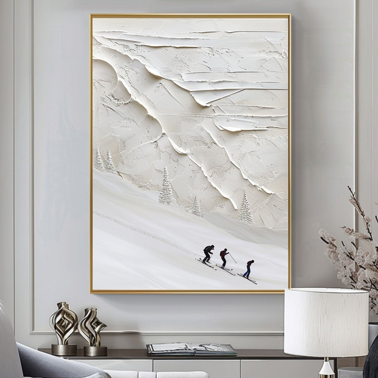 Plaster Painting "Winter's Embrace"