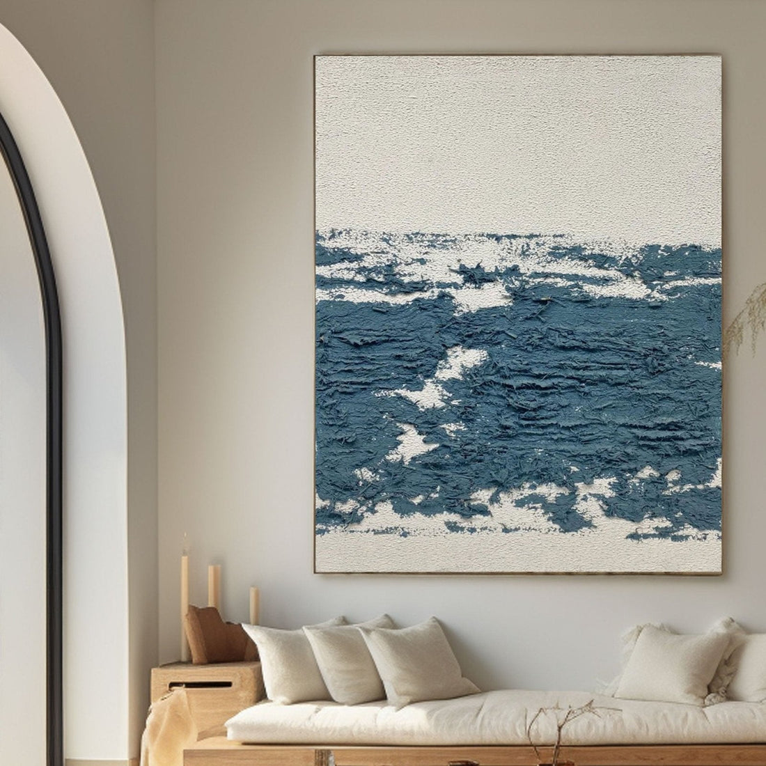 Gips Tekstureret Maleri "Oceanisk"