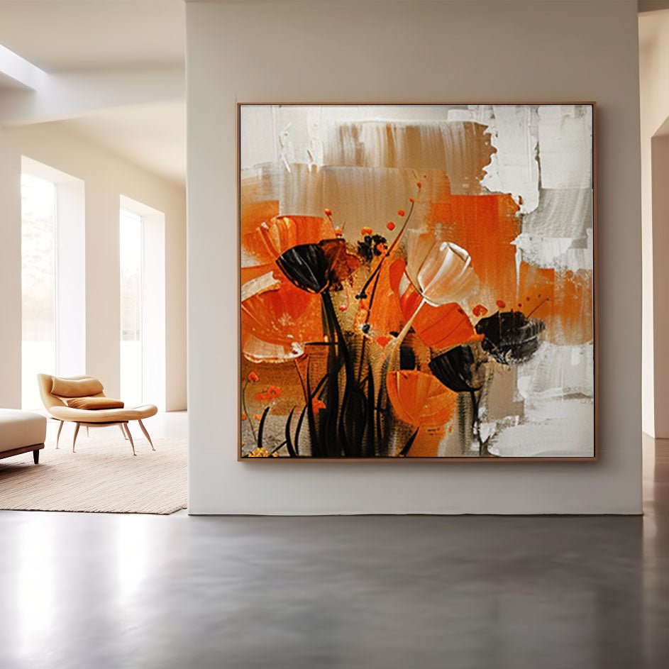 Vægkunst i gips "Chaleur Florale"