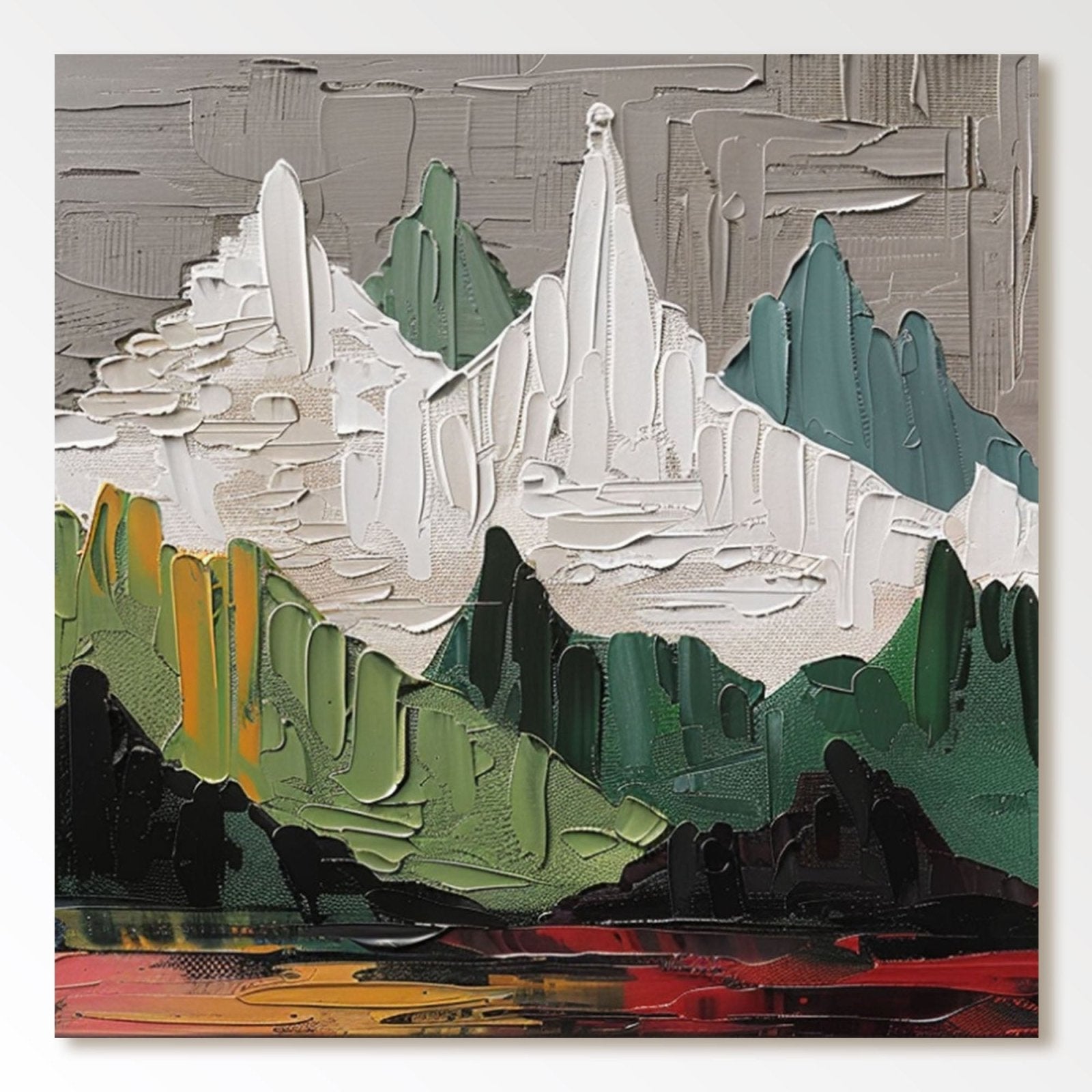 Plaster Wall Art "Mountain's Heartbeat"