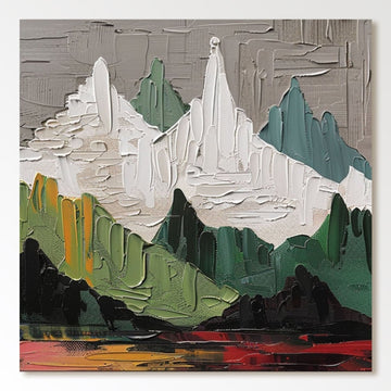 Plaster Wall Art "Mountain's Heartbeat"