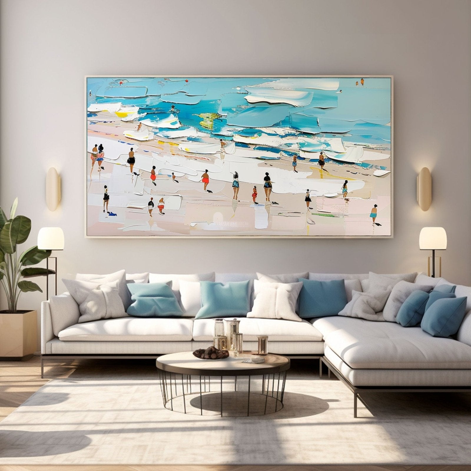Plaster Wall Art"Beach Day"