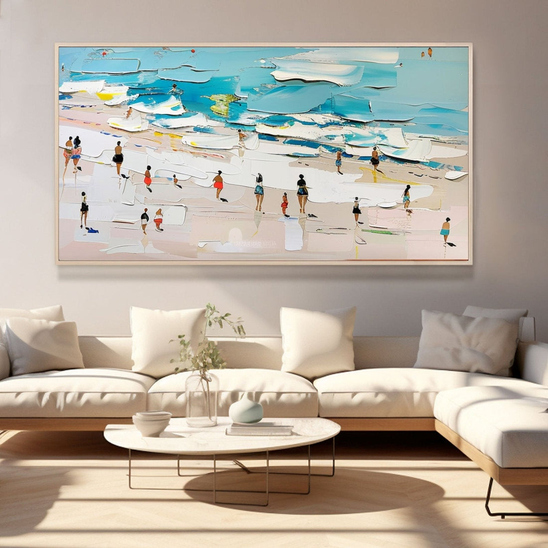 Gipsvægkunst "Stranddag"