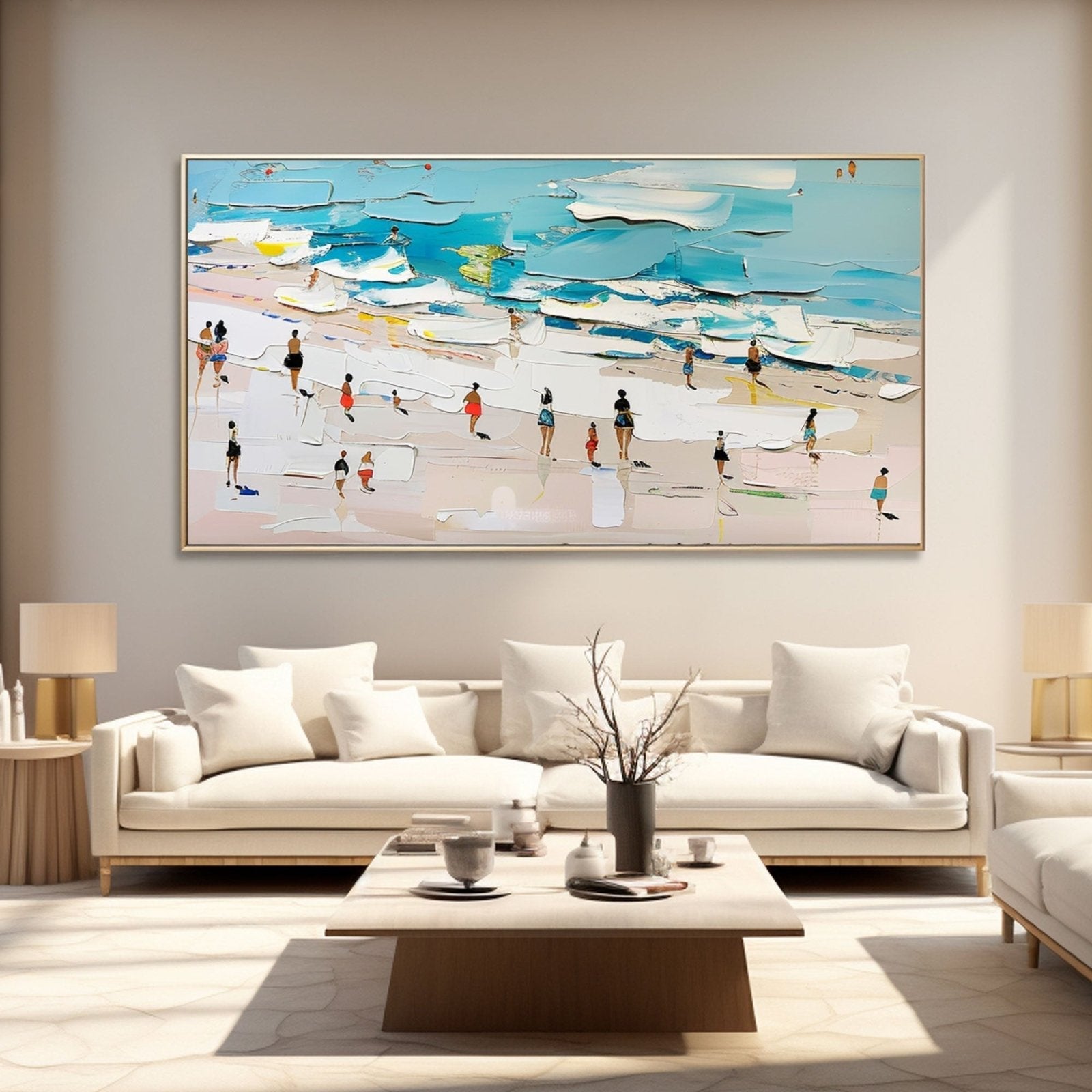 Plaster Wall Art"Beach Day"