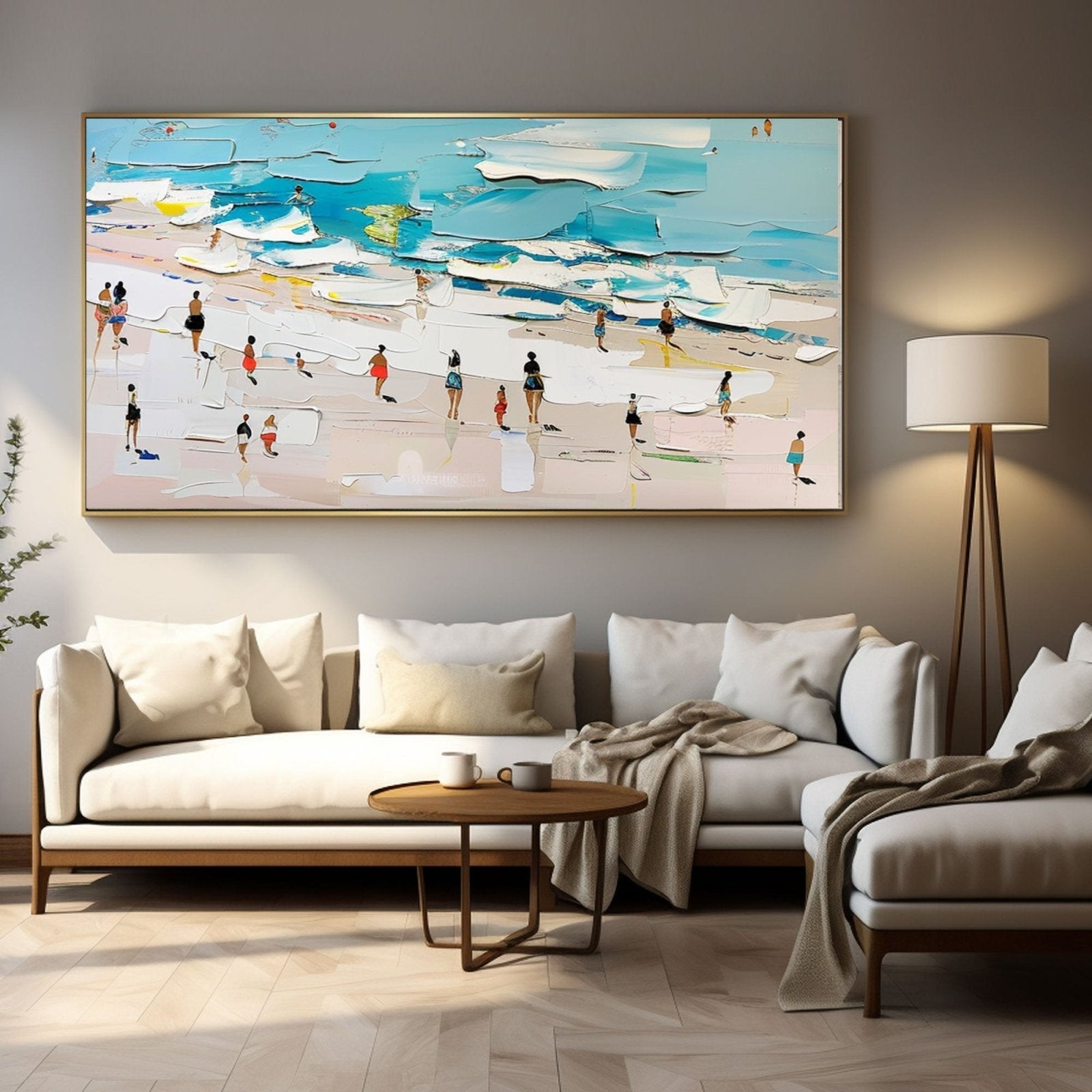 Plaster Wall Art"Beach Day"
