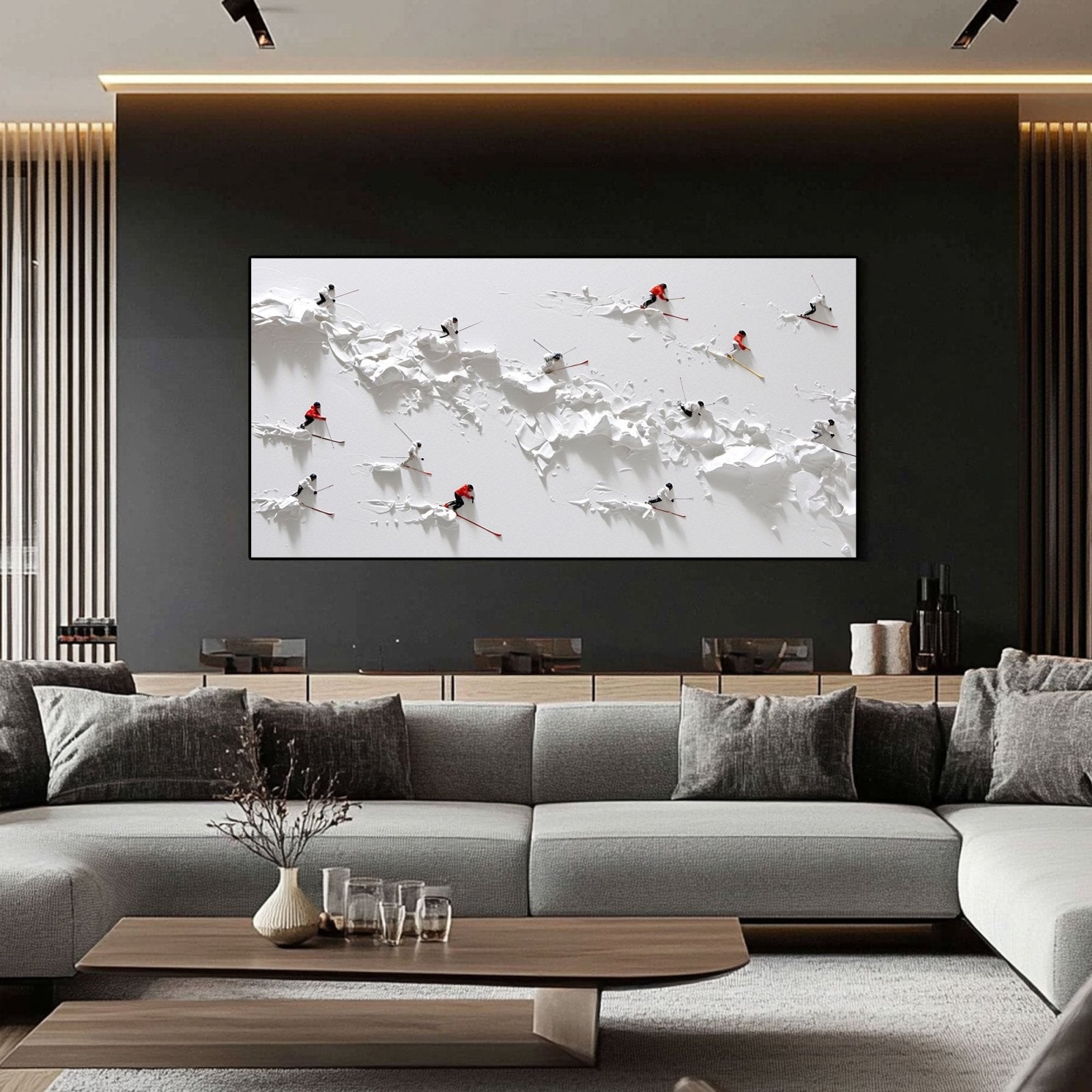 Tekstureret maleri "Danse des Flocons"