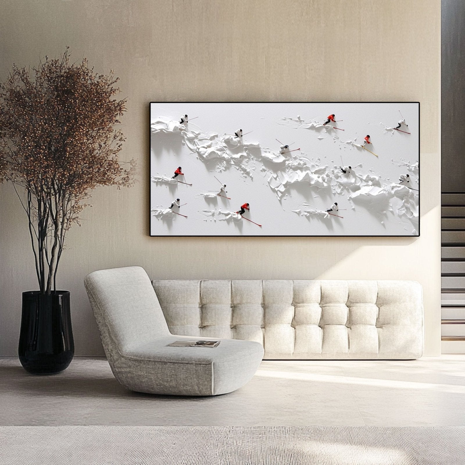 Tekstureret maleri "Danse des Flocons"