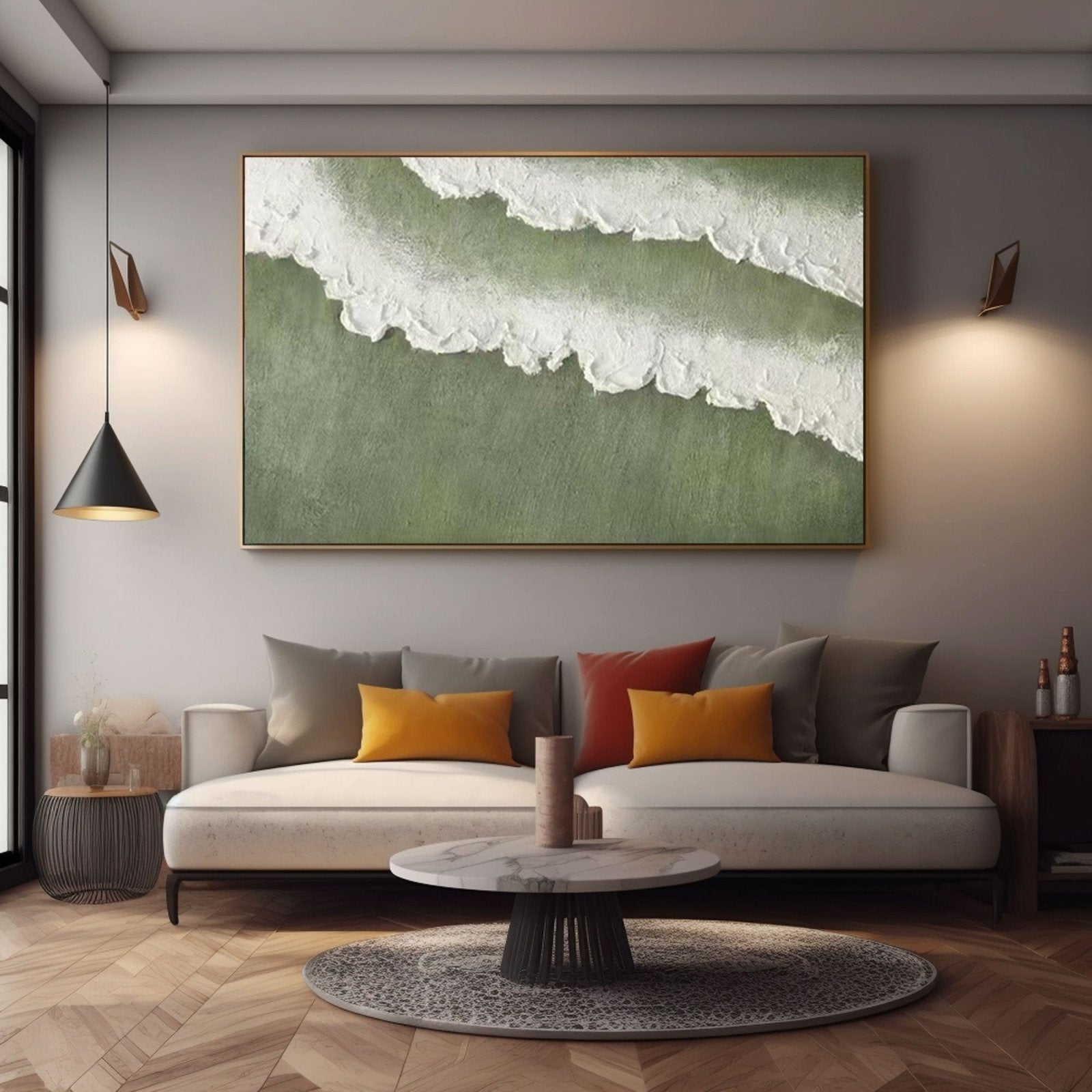 Textured Painting  "Ethereal Tide"