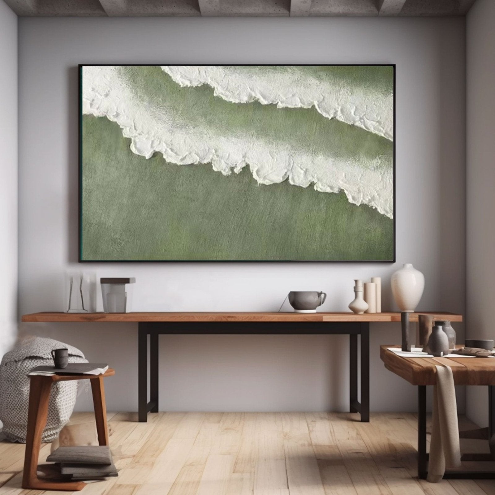 Textured Painting  "Ethereal Tide"