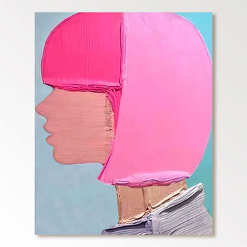 Tekstureret maleri "Neon Muse"