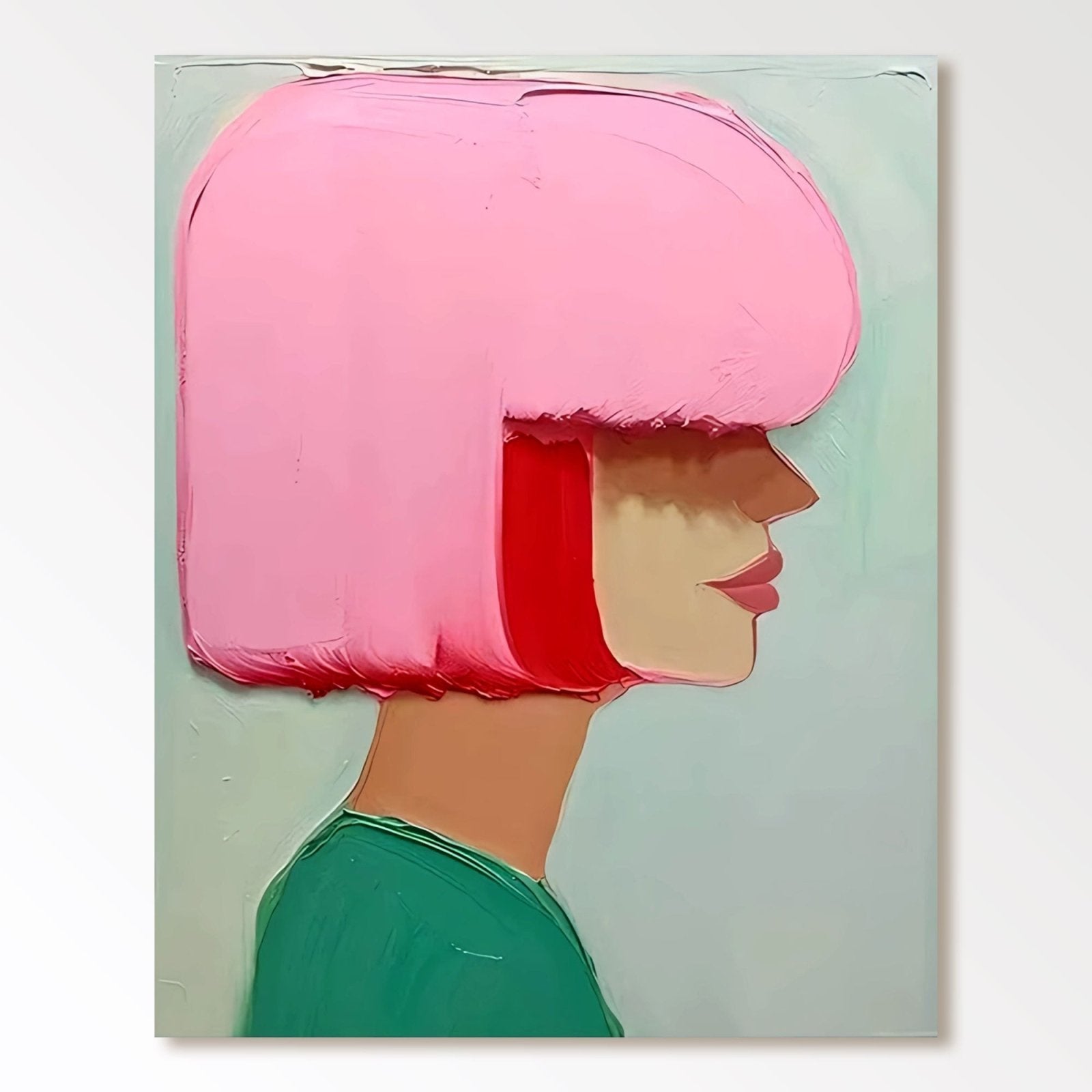 Tekstureret maleri "Rosy Contemplation"