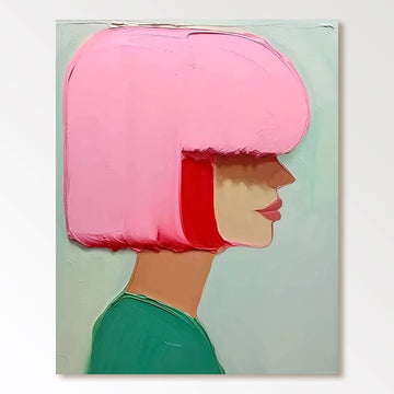 Tekstureret maleri "Rosy Contemplation"