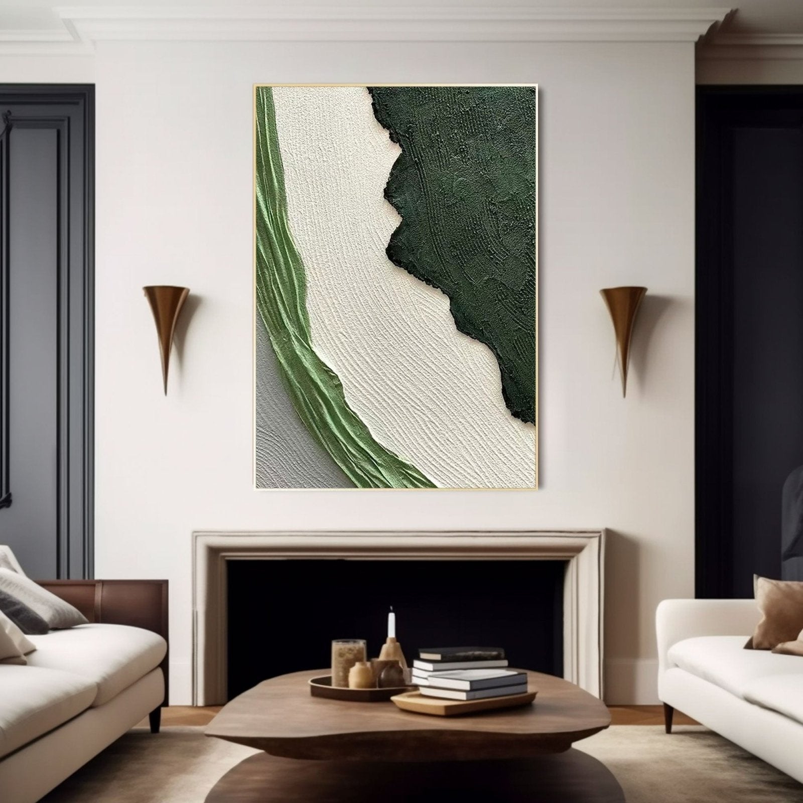 Textured Painting  "Whispers of the Verdant Breeze"