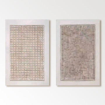Wabi Sabi Abstract Painting  "Structured Harmony"