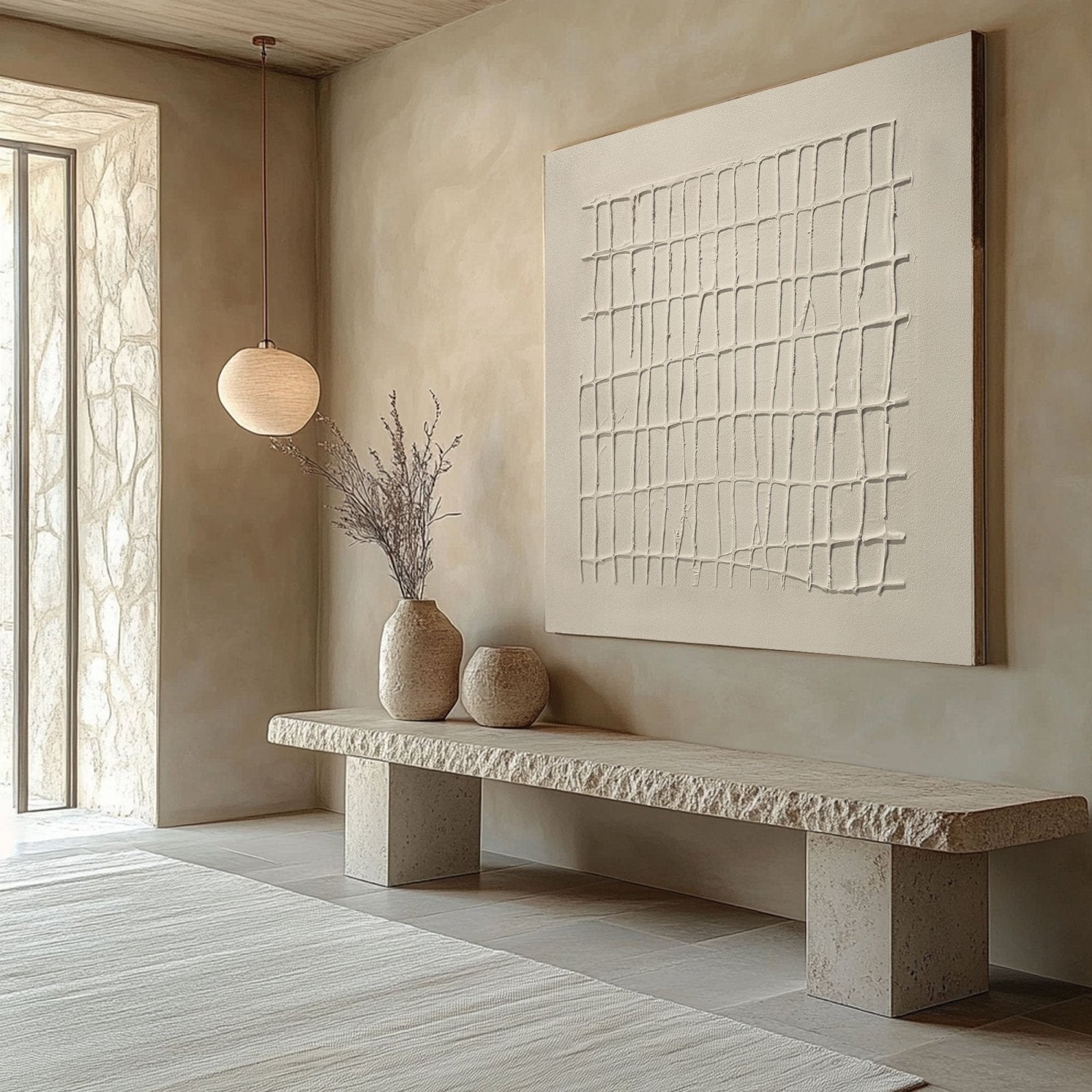 Wabi Sabi Painting "Aurélie Linéaire”