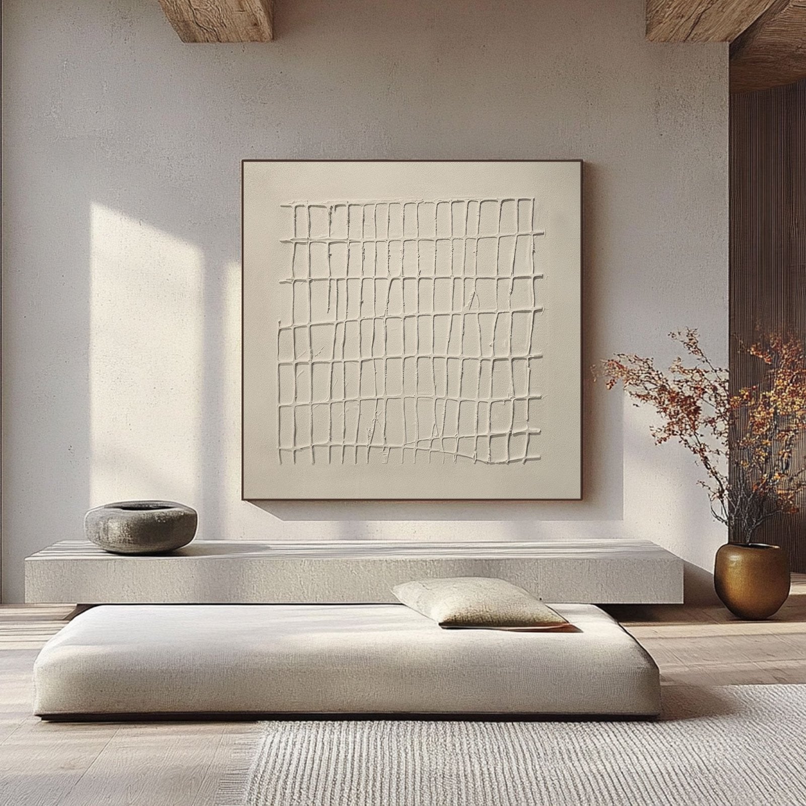 Wabi Sabi Painting "Aurélie Linéaire”