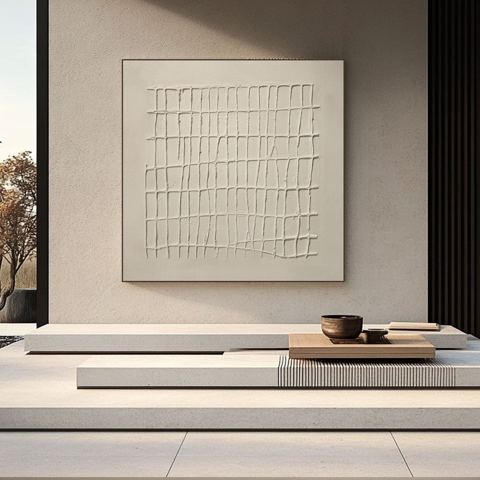 Wabi Sabi Painting "Aurélie Linéaire”
