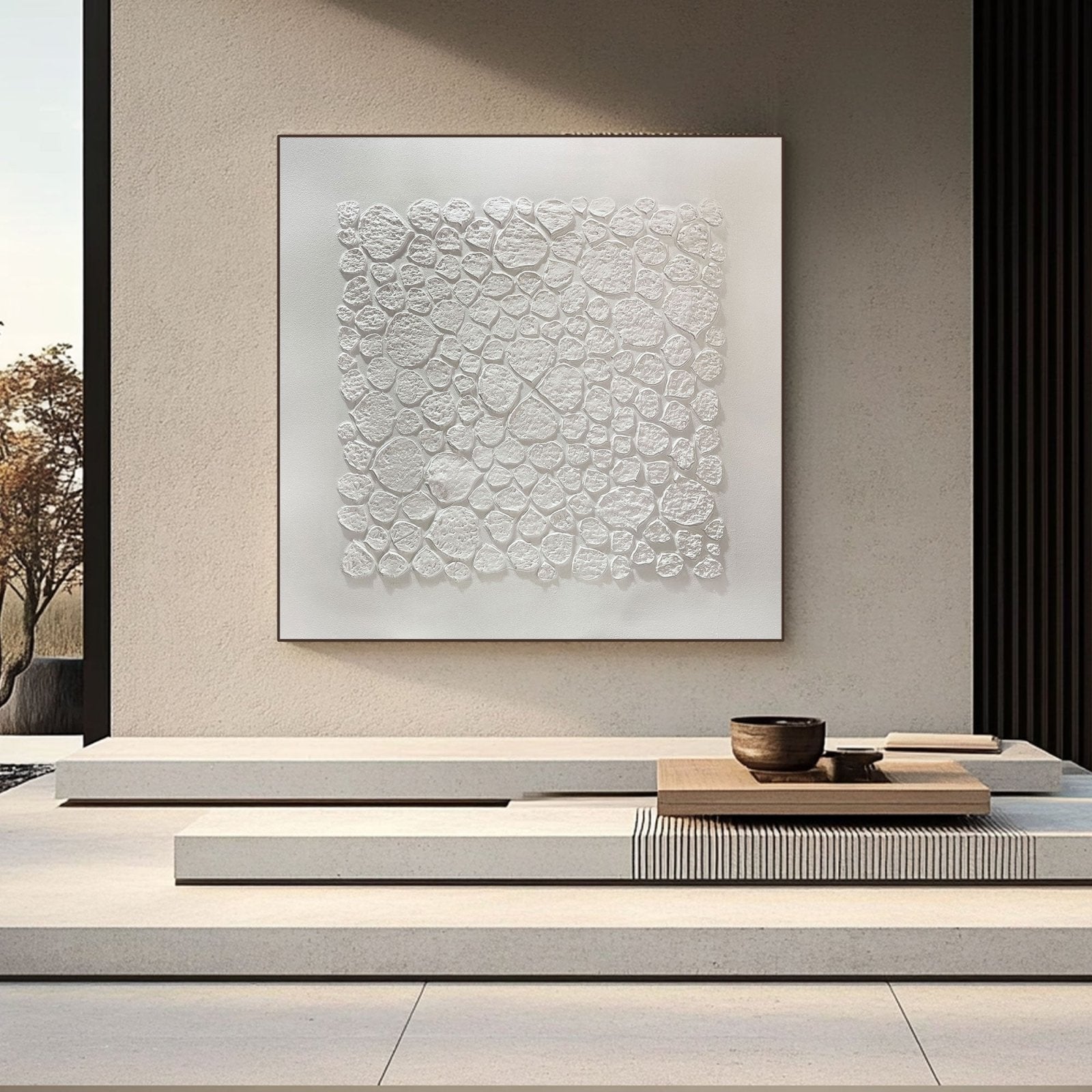 Wabi Sabi Painting "Auréline Symétrie“