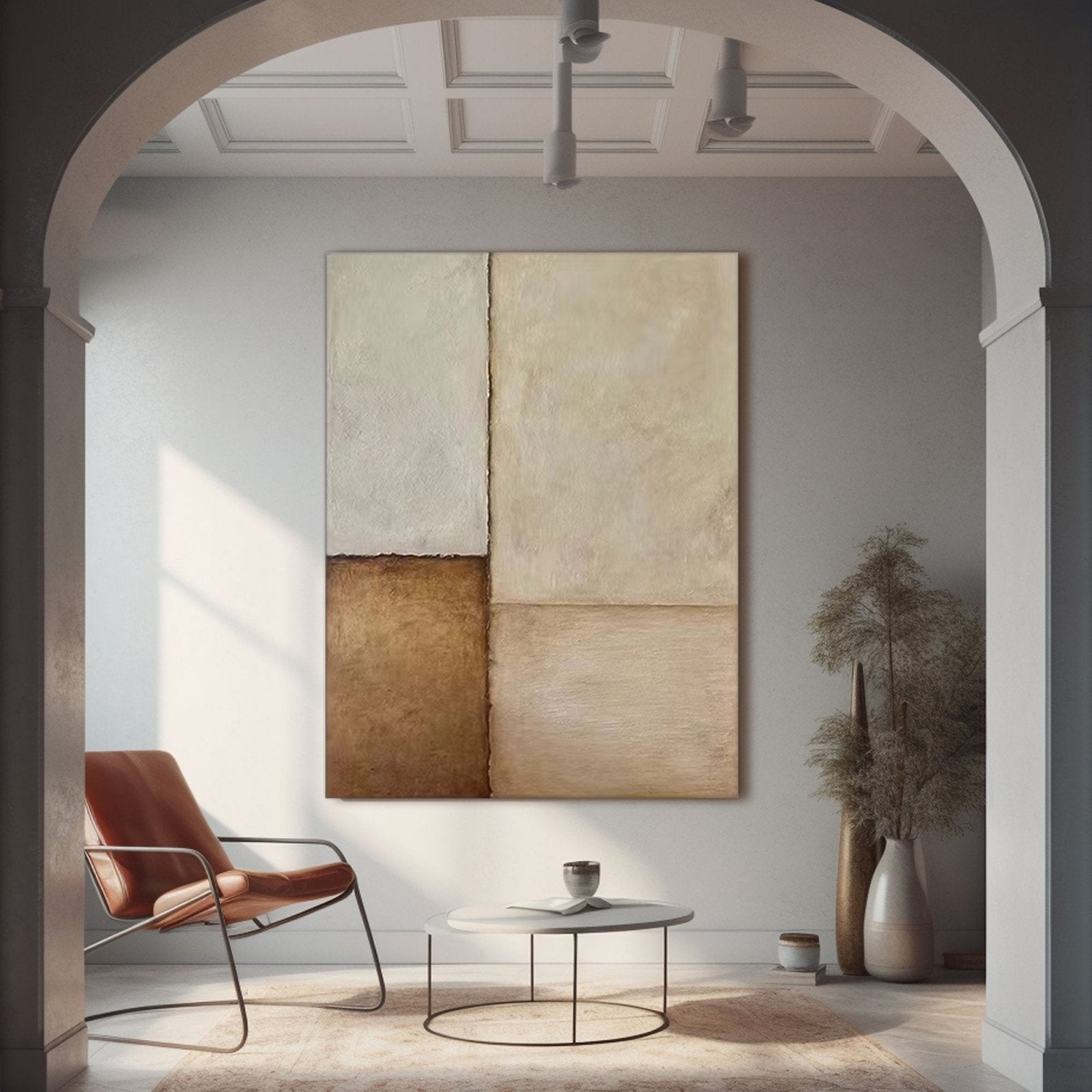 Wabi Sabi Painting Brown&Beige "Temporal Layers"