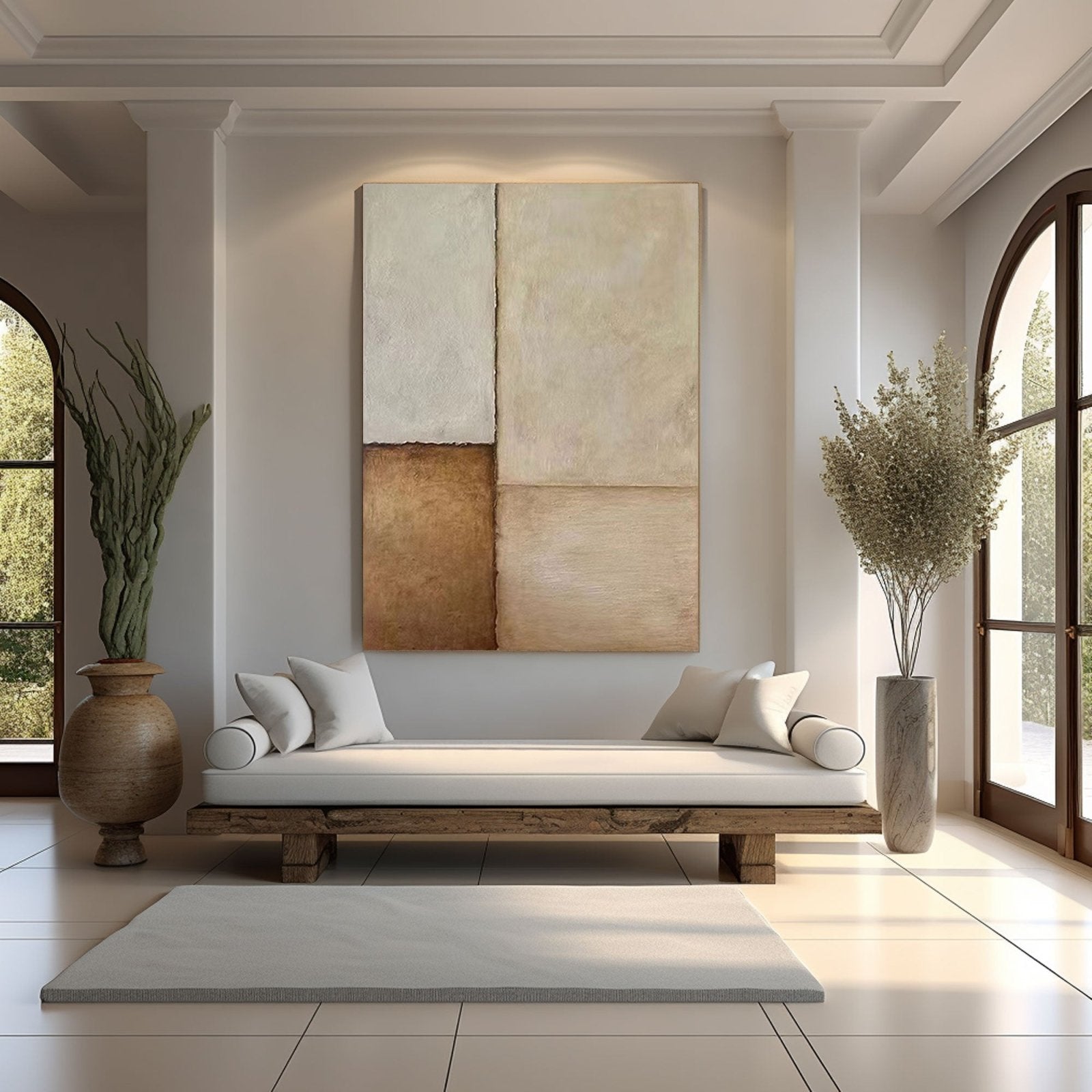 Wabi Sabi Painting Brown&Beige "Temporal Layers"