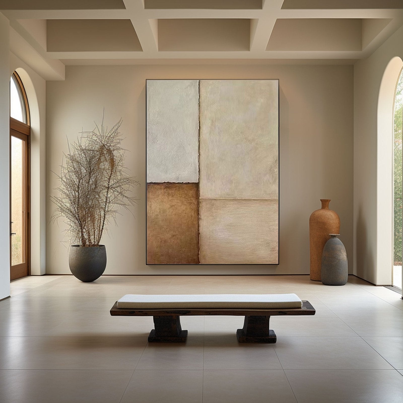 Wabi Sabi Painting Brown&Beige "Temporal Layers"